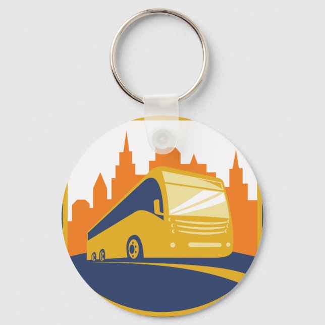 Porte-clés Porte - clé de bus touristique (Recto)