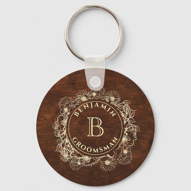 Porte-clés Porte - clé de cadeaux Groomsmen (Recto)