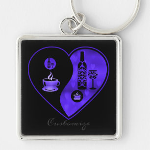 Porte-clés Porte - clé de café et de vin Yin et Yang