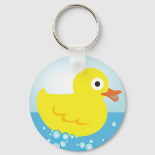 Porte-clés Porte - clé de canard en caoutchouc jaune