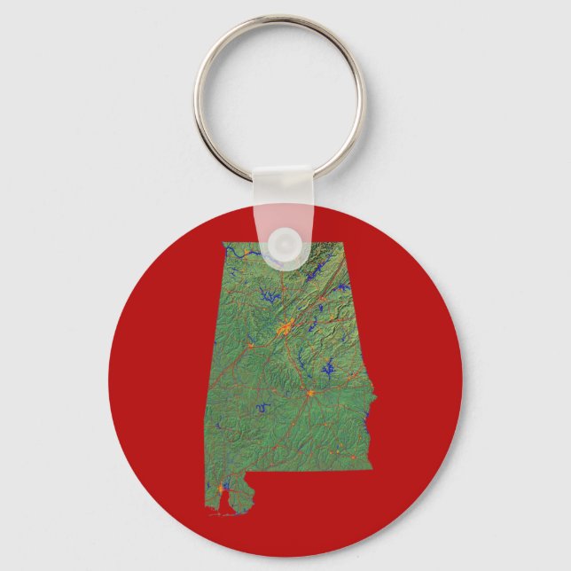 Porte-clés Porte - clé de carte Alabama (Recto)
