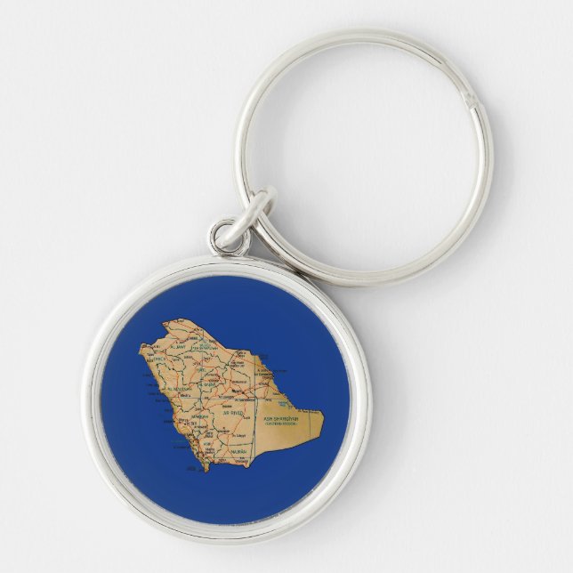 Porte-clés Porte - clé de carte Arabie Saoudite (Devant)