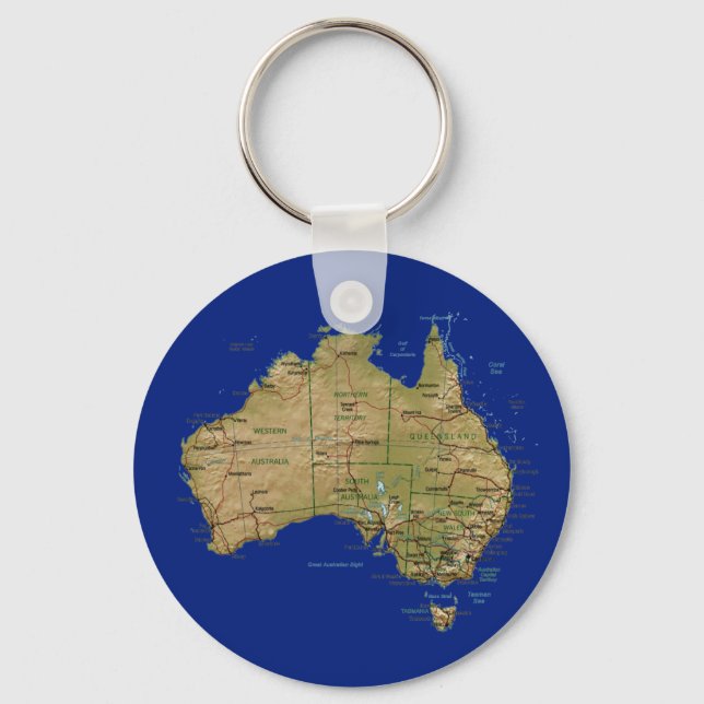 Porte-clés Porte - clé de carte Australie (Recto)
