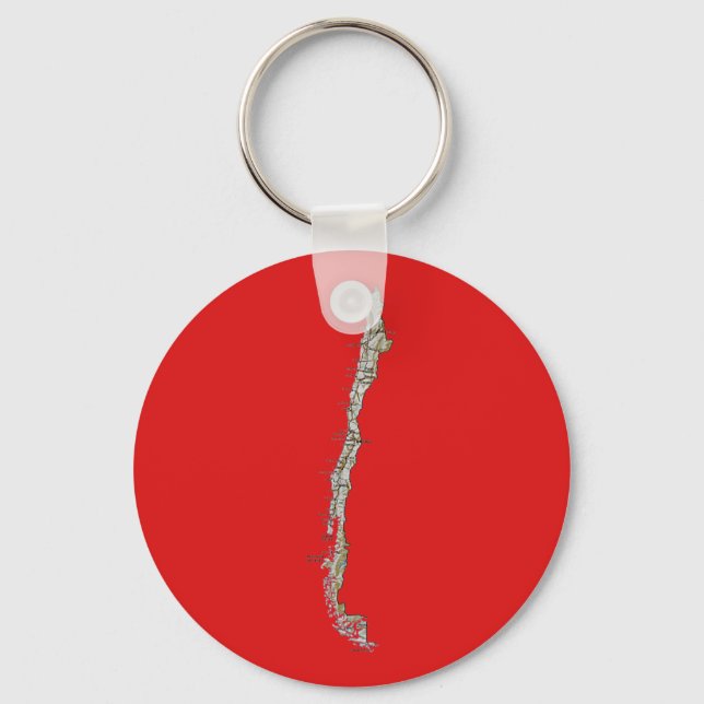 Porte-clés Porte - clé de carte Chili (Recto)