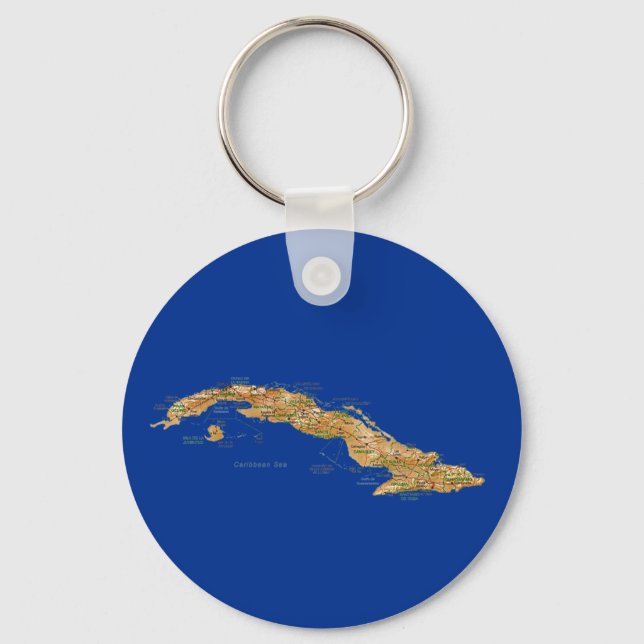 Porte-clés Porte - clé de carte Cuba (Recto)