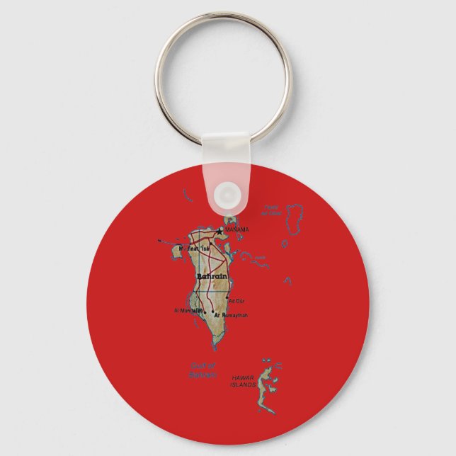 Porte-clés Porte - clé de carte de Bahreïn (Recto)