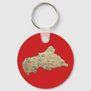 Porte-clés Porte - clé de carte de Centrafrique