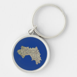 Porte-clés Porte - clé de carte de Guinée-Conakry