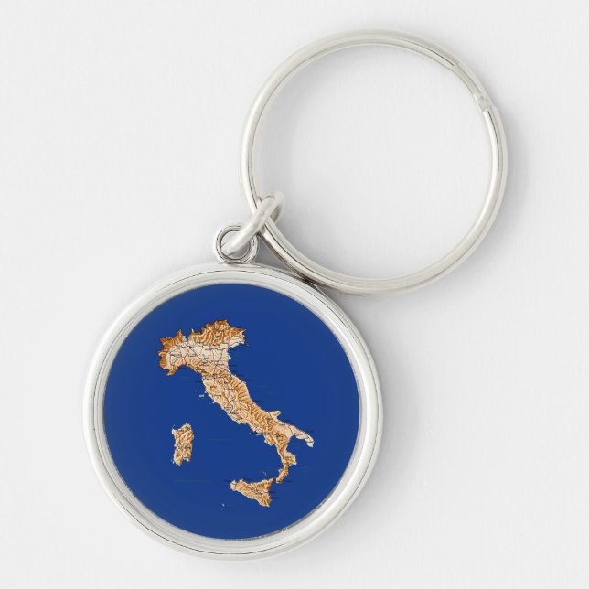 Porte-clés Porte - clé de carte de l'Italie (Devant)