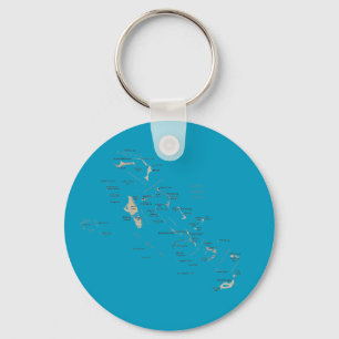 Porte-clés Porte - clé de carte des Bahamas