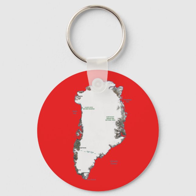 Porte-clés Porte - clé de carte du Groenland (Recto)