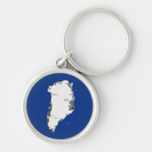 Porte-clés Porte - clé de carte du Groenland