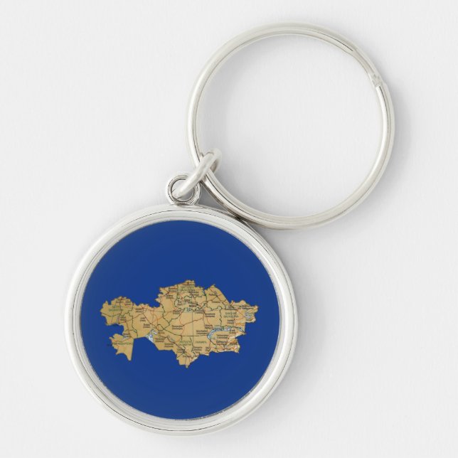 Porte-clés Porte - clé de carte du Kazakhstan (Devant)