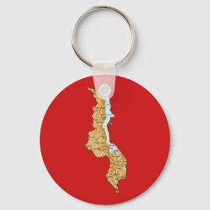 Porte-clés Porte - clé de carte du Malawi