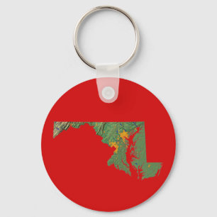 Porte-clés Porte - clé de carte du Maryland