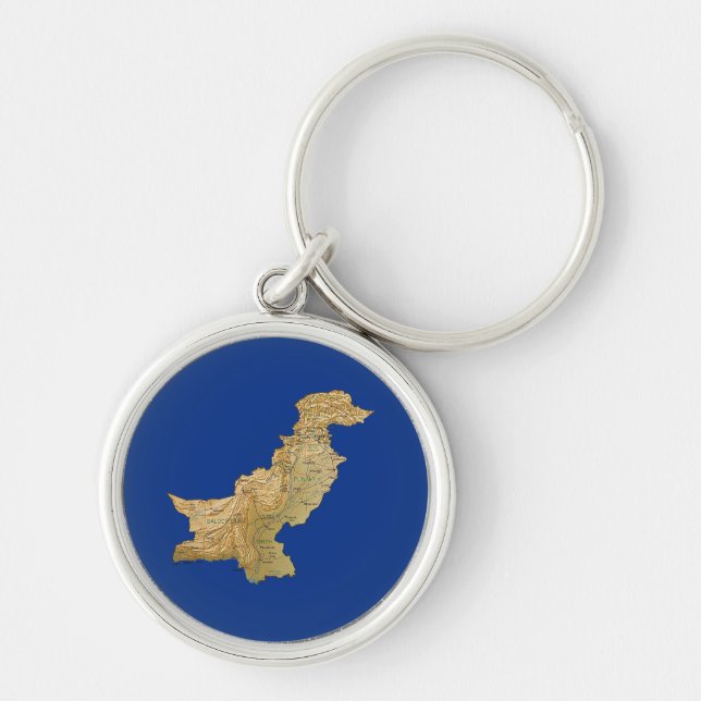 Porte-clés Porte - clé de carte du Pakistan (Devant)