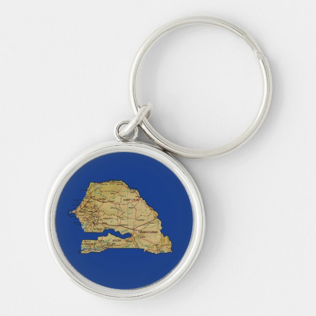 Porte-clés Porte - clé de carte du Sénégal (Devant)