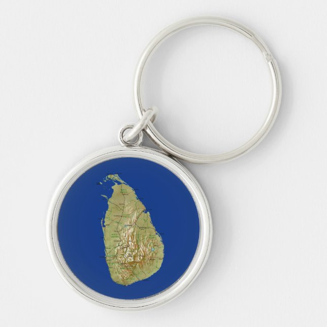 Porte-clés Porte - clé de carte du Sri Lanka (Devant)