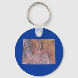 Porte-clés Porte - clé de carte du Wyoming