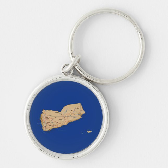 Porte-clés Porte - clé de carte du Yémen (Devant)