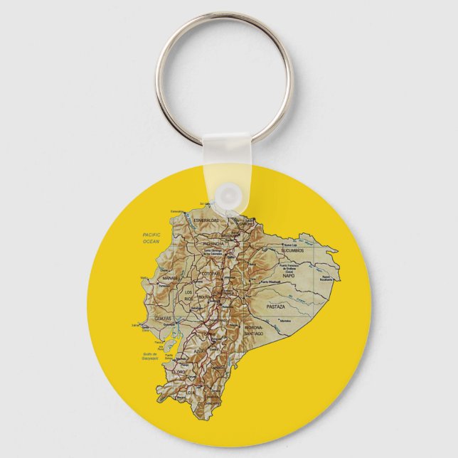 Porte-clés Porte - clé de carte Équateur (Recto)