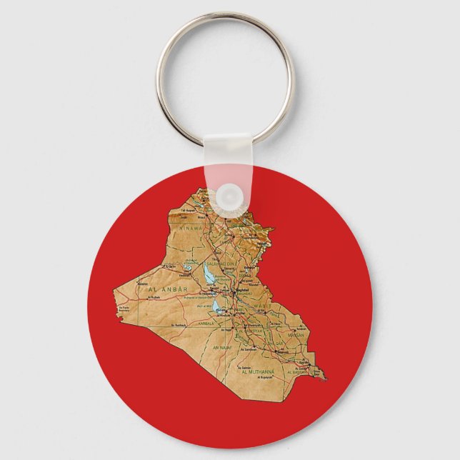 Porte-clés Porte - clé de carte Irak (Recto)