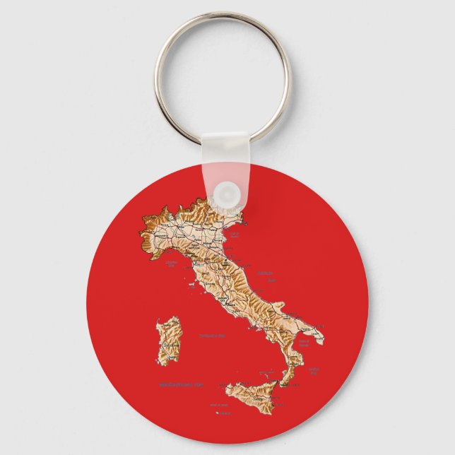 Porte-clés Porte - clé de carte Italie (Recto)