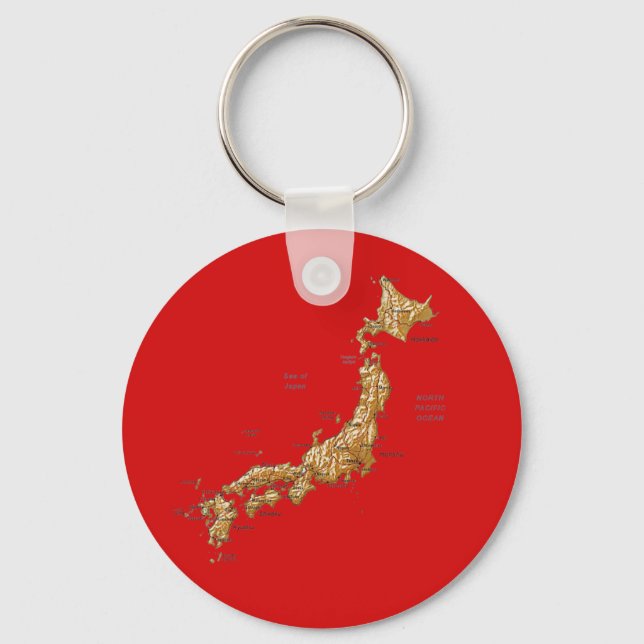 Porte-clés Porte - clé de carte Japon (Recto)