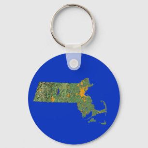 Porte-clés Porte - clé de carte Massachusetts