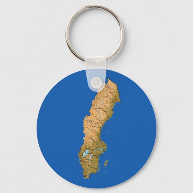 Porte-clés Porte - clé de carte Suède (Recto)