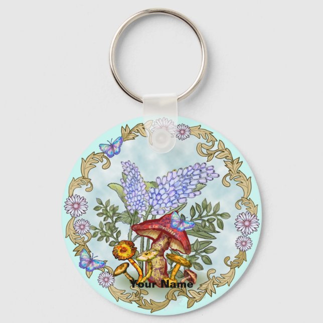 Porte-clés Porte - clé de champignons papillons (Recto)