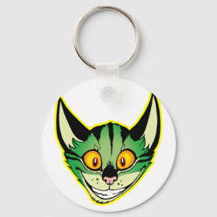 Porte-clés Porte - clé de chat de dessin fluorescent