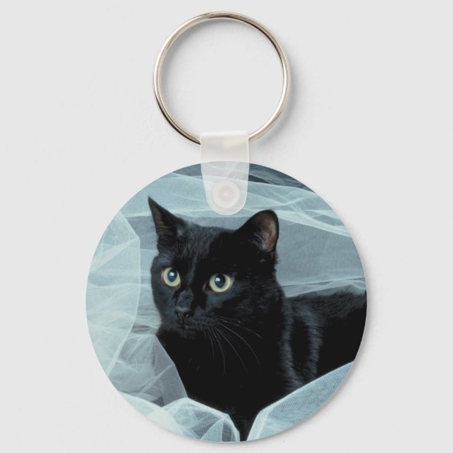 Porte-clés Porte - clé de chat noir (Recto)