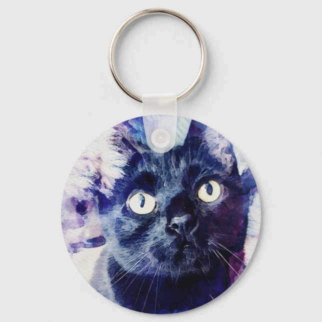 Porte-clés Porte - clé de chat noir magique (Recto)