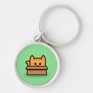 Porte-clés Porte - clé de chats carrés