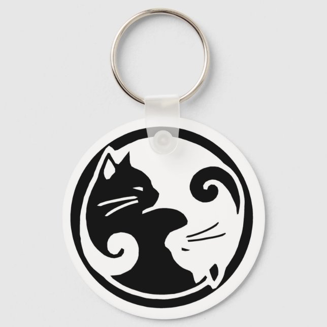 Porte-clés Porte - clé de chats Yin Yang (Recto)
