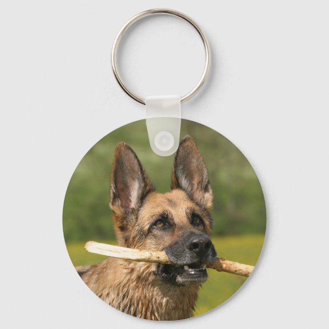 Porte-clés Porte - clé de chien berger allemand (Recto)