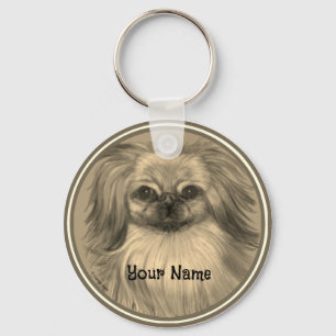 Porte-clés Porte - clé de chien Rondo Pekingese