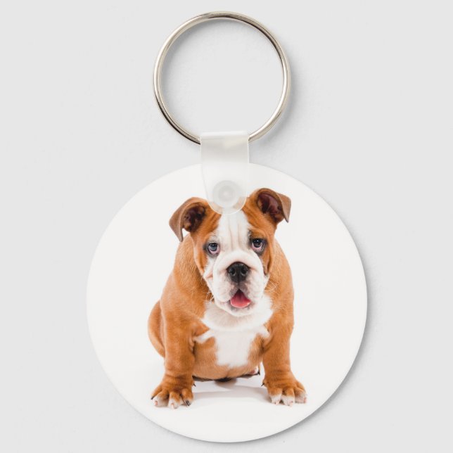 Porte-clés Porte - clé de chiot de Bulldog anglais (Recto)