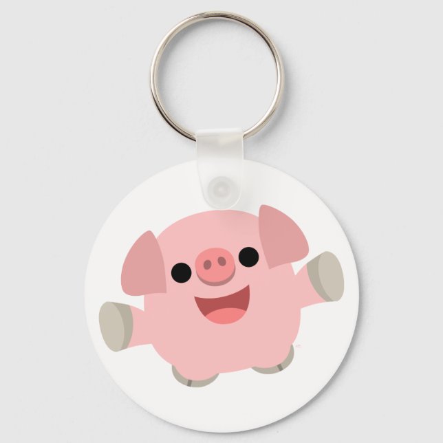Porte-clés Porte - clé de cochon de dessin (Recto)