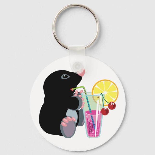 Porte-clés porte - clé de cocktails de dessin animé mole (Recto)