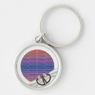 Porte-clés Porte - clé de Coeurs Diamants Noir & Blanc