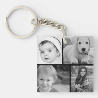 Porte-clés Porte - clé de collage de photo de famille