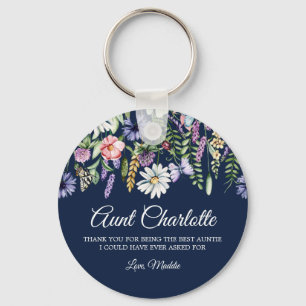 Porte-clés Porte - clé de compte personnalisé fleur sauvage