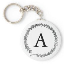 Porte - clé de couronne de monogramme