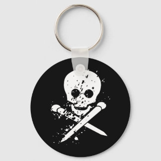 Porte-clés PORTE - CLÉ de crâne noir HA