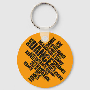 Porte-clés Porte - clé de danse typographique (désorganisé)