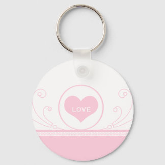 Porte-clés Porte - clé de  de tourbillons du coeur, rose clai