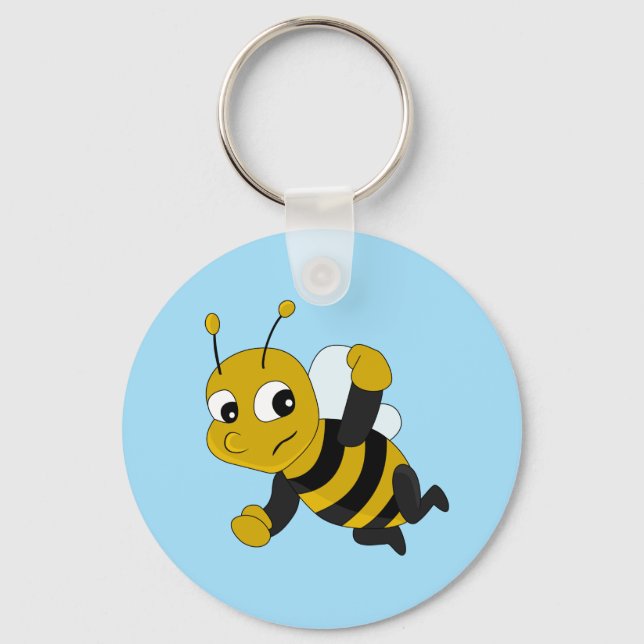 Porte-clés Porte - clé de dessin animé d'abeilles (Recto)
