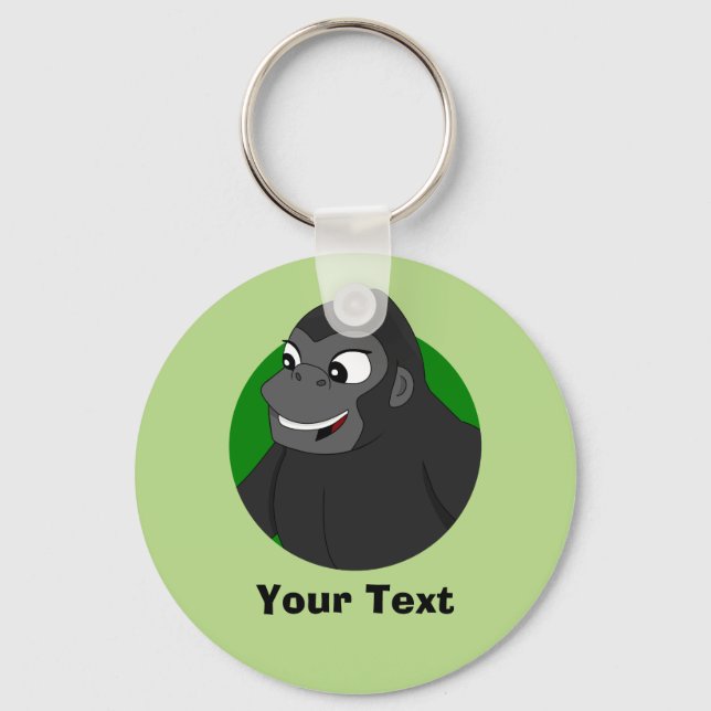 Porte-clés Porte - clé de dessin animé Gorilla personnalisé (Recto)